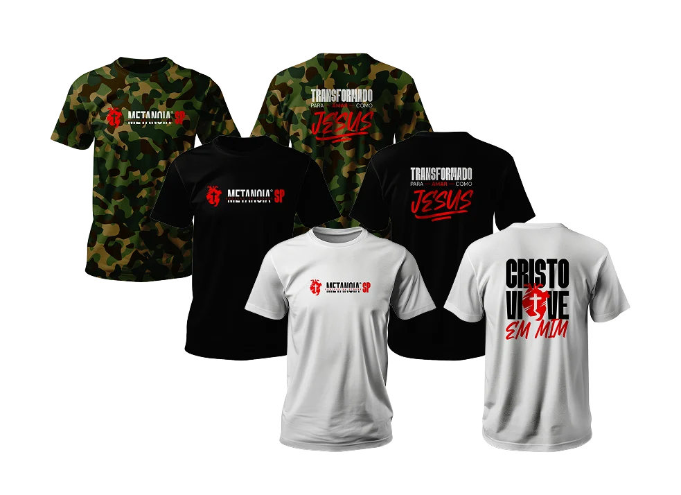 Coleção de camisetas Metanoia Radical