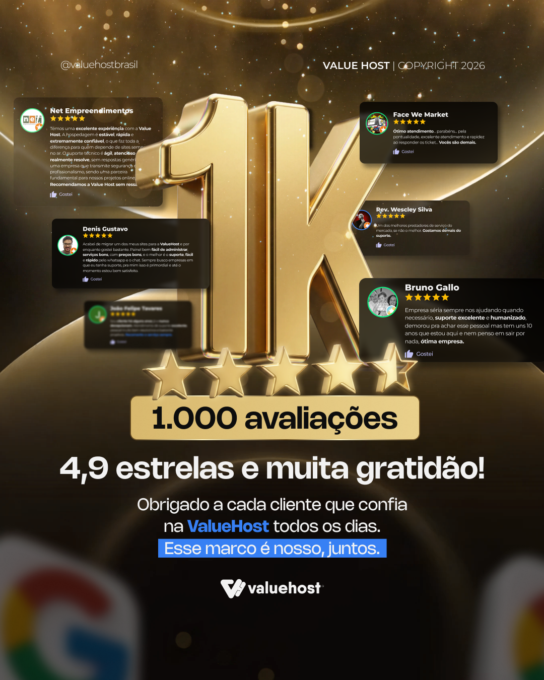 1.000 avaliações